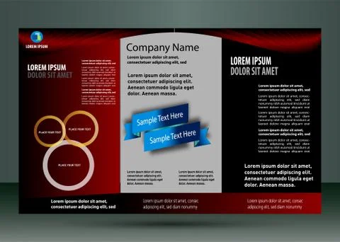 Red vector brochure  Stock Illustration