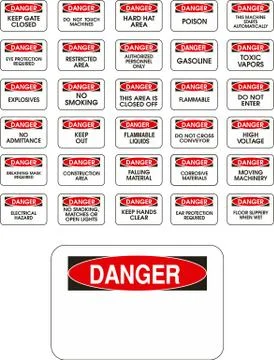 Red vector danger signs Stock Illustration