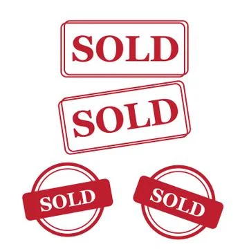 Red vector grunge stamp SOLD. Sold out stamps grunge. Sold out badge Stock Illustration