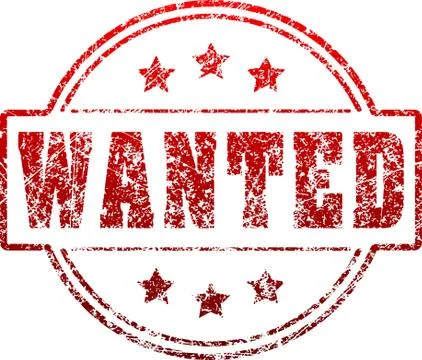 Red vector grunge style rubber stamp WANTED Stock Illustration