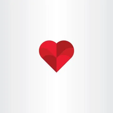 Red vector heart background love icon Stock-Illustration