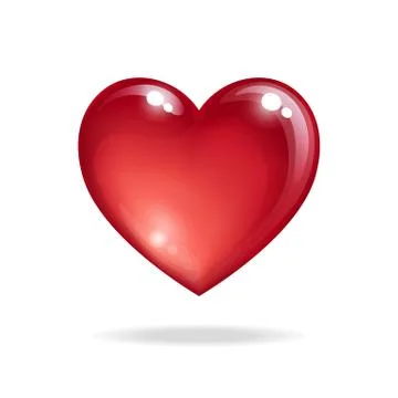 Red Vector heart Illustrazione stock