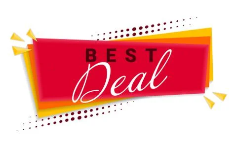 Red Vector Illustration Sign Best Deal. Illustrations For Promotion Marketing Stock Illustration