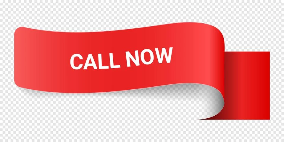 Red Vector Illustration Sign Call Now. Illustrations For Promotion Marketing For Stock Illustration