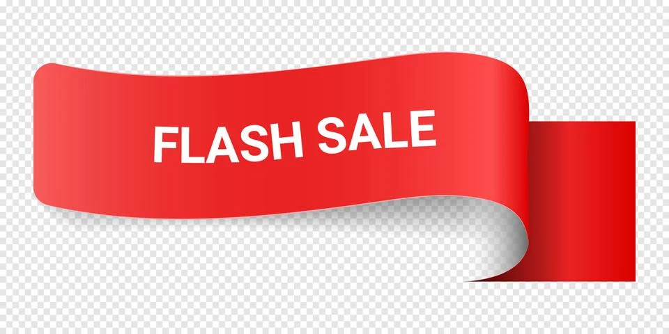 Red Vector Illustration Sign Flash Sale. Illustrations For Promotion Marketing Stock Illustration