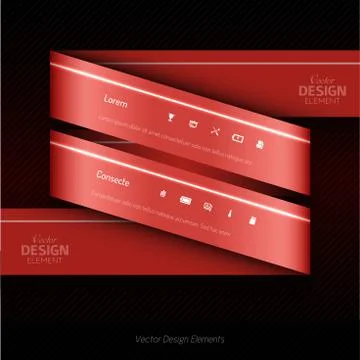 Red vector infographics design. Infographic for presentation, banner web desi Stock Illustration