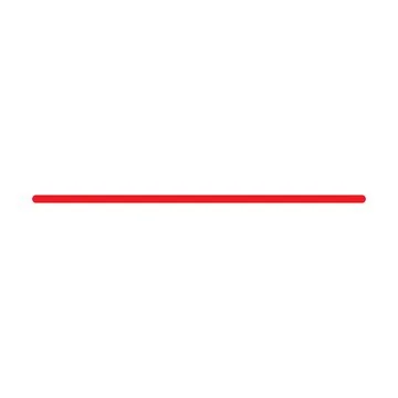Red vector line isolated on white background Stock Illustration