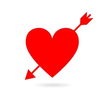 Red Vector Love Heart Stock Illustration