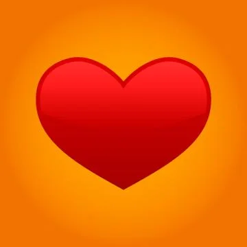 Red Vector Love Heart Stock Illustration