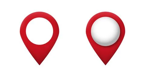 Red vector map pin location pointer Stock Illustration