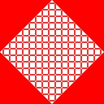 Red Vector pattern of colored abstract geometric shapes and grid 스톡 일러스트