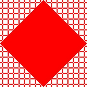 Red Vector pattern of colored abstract geometric shapes and grid Stock Illustration