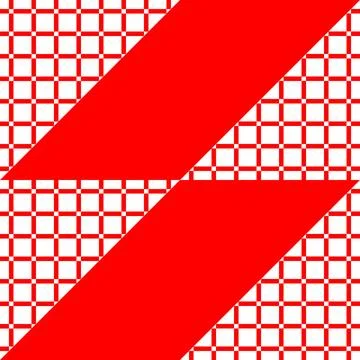 A red Vector seamless pattern of colored abstract geometric shapes and grid Stock Illustration