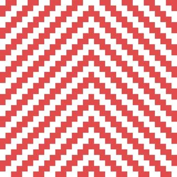 A Red Vector seamless pattern of colored abstract geometric shapes and grid 스톡 일러스트