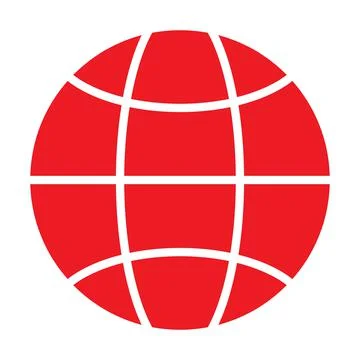 Red vector solid web icon isolated on white background イラスト素材