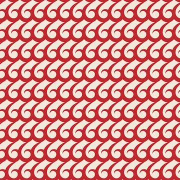 Red vector swirls seamless pattern Illustrazione stock