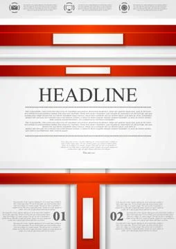 Red vector tech abstract background Stock Illustration