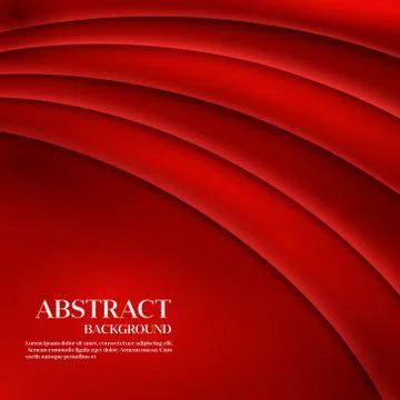 Red vector Template Abstract background with curved lines Stock Illustration