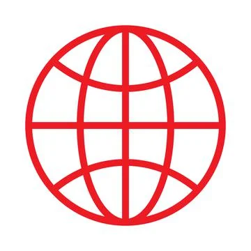 Red vector web icon isolated on white background Stock Illustration