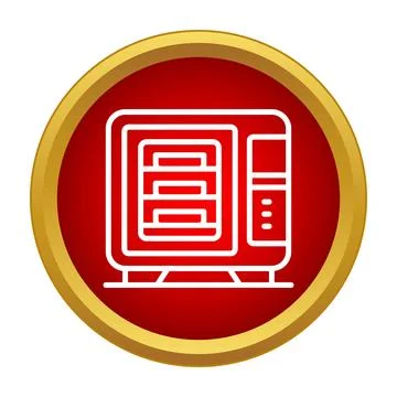 Red vending machine icon offering snacks and drinks Stock Illustration