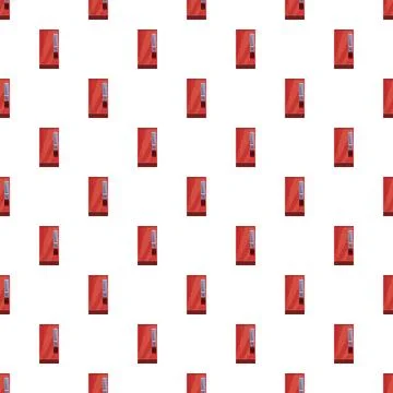 Red vending machine seamless pattern design background Stock Illustration