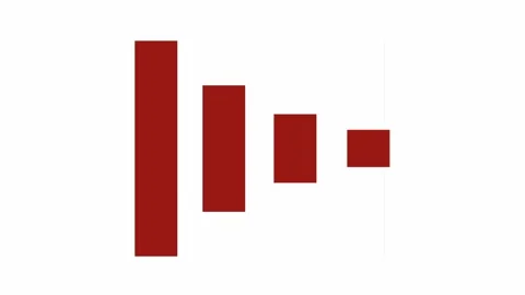 Red vertical bars on white background Видео 339110867