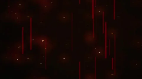 Red vertical bars yellow glitch particles seamless loop background Stock Footage 344517837