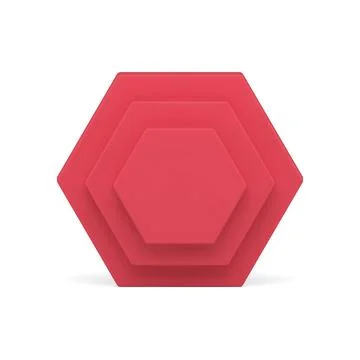 Red vertical multilevel wall honeycomb geometric shape basic foundation blo.. Ilustración de archivo