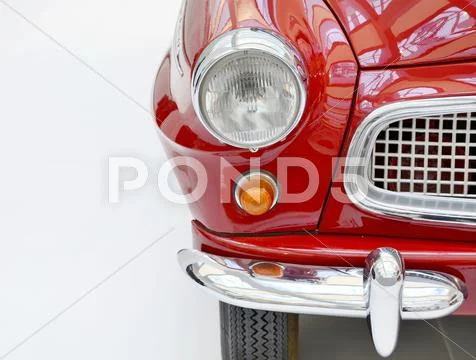 Red vintage car Stock Photos