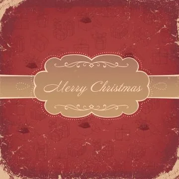 Red vintage christmas background. vector, eps8 Stock Illustration