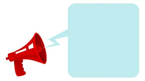 Red vintage megaphone. Stock Illustration