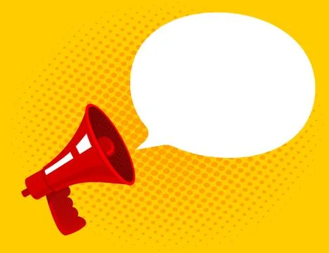 Red vintage megaphone. Stock Illustration