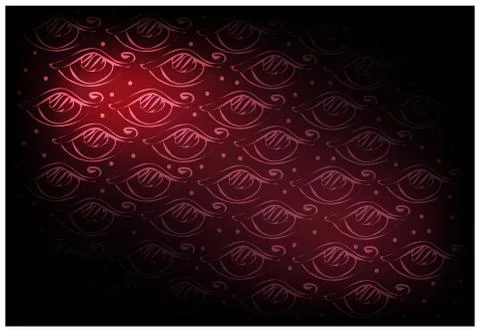 Red Vintage Wallpaper with Abstract Pattern Background Stock Illustration