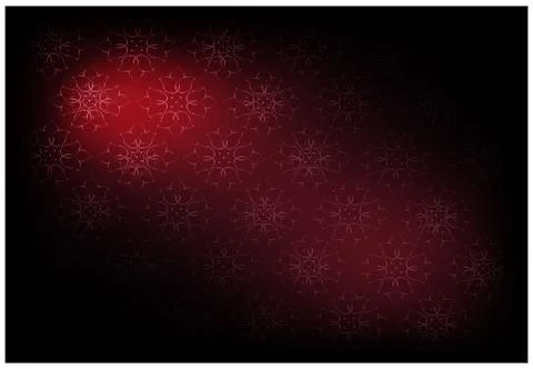 Red Vintage Wallpaper with Flower Pattern Background Stock Illustration