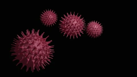 Red virus animation Video stock 148640040