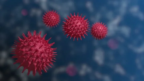 Red virus animation Video stock 148640756