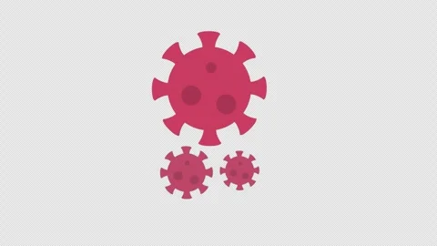 Red Virus Cells Animation Floating on Black Background for Disease and Scie.. Stock Footage 324040957