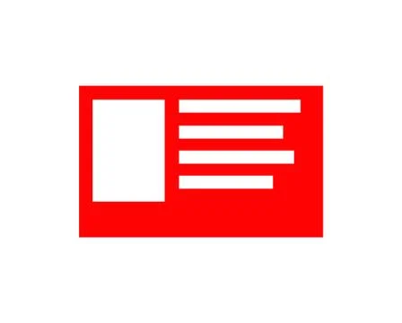 Red visa icon isolated Stock Illustration