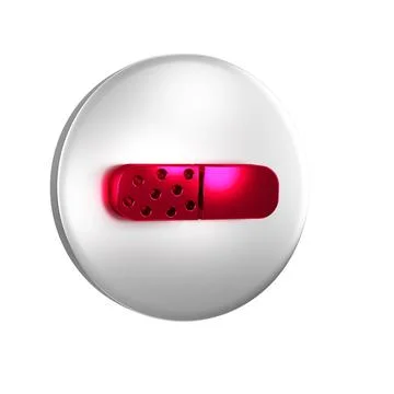 Red Vitamin complex of pill capsule icon isolated on transparent background.. Stockillustratie