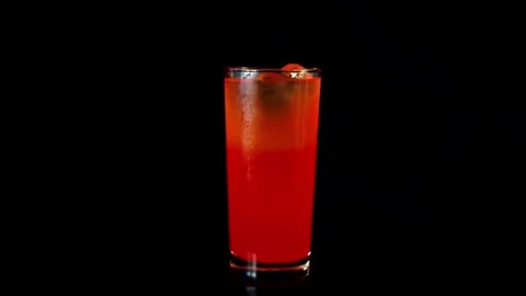 Red Vodka Sunset Cocktail - Tantalizing flavors Stock Footage 287875613