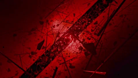 Red Void Debris Tunnel Sci-Fi 4K Seamless VJ Loop 스톡 동영상 340255572