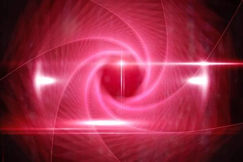 Red vortex design on black イラスト素材