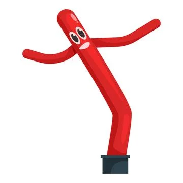 Red wacky waving inflatable arm flailing tube man dancing Stock Illustration