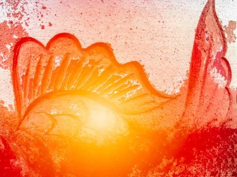 Red wall background with sunlight Stock Photos