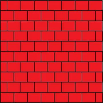 Red wall bricks background vector design Stock Illustration