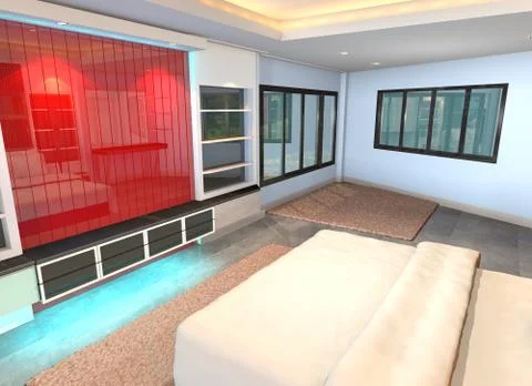 Red wall decoration Stock Illustration