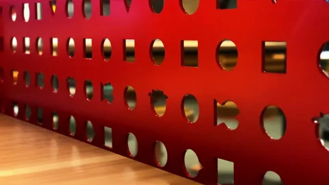 A red wall Stock Footage 288399450