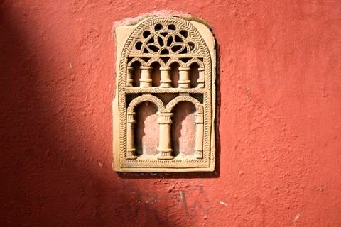 Red wall Stock Photos