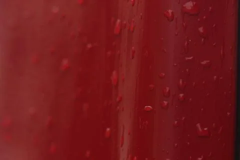 Red wall rain drop Stock Photos