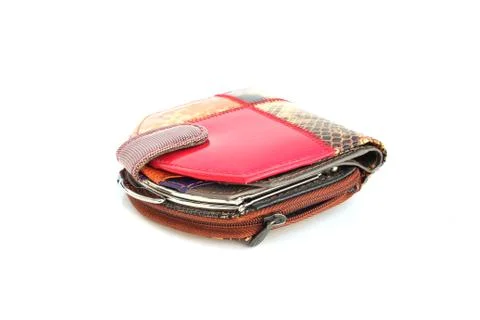 Red wallet on isolated Stock Photos